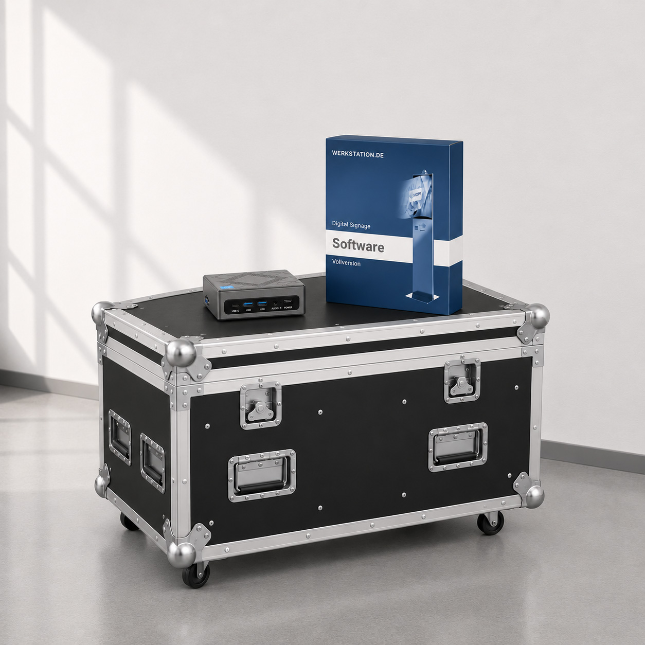 Mini-PCs, Software und Cases für Displays, Stelen und Terminals