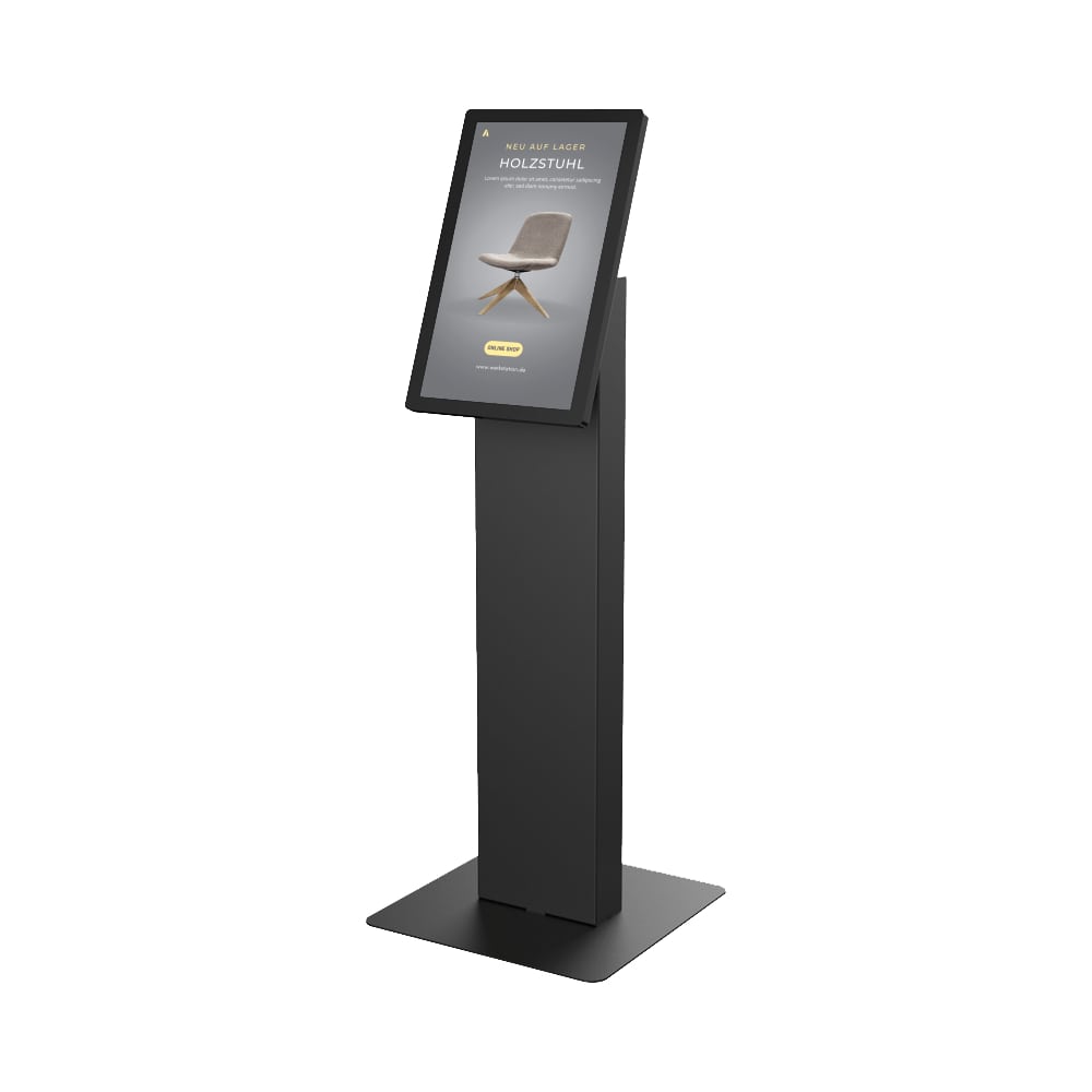 Self-Service Kiosksystem und Info Terminal Jiska mit Touchscreen als Digitale Werbetafel und Digitaler Infopoint.